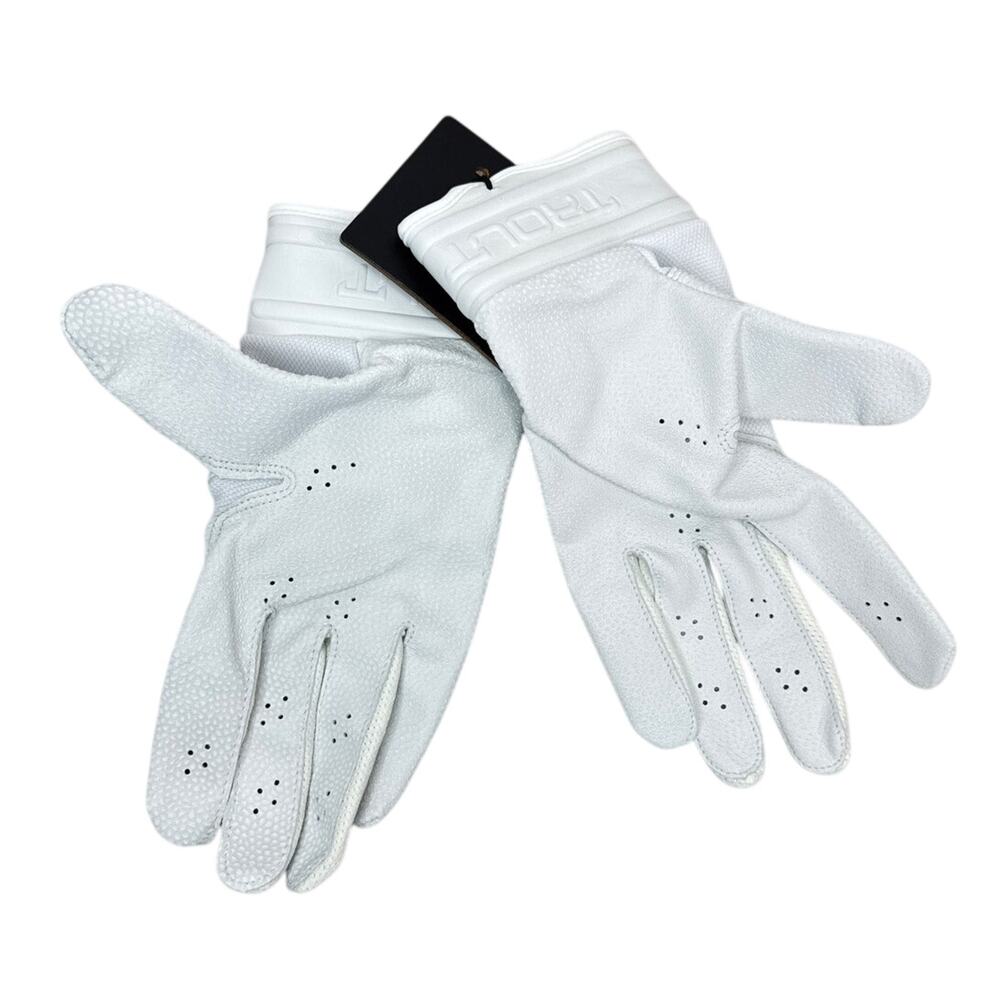 NWT Nike Trout 2.0 Baseball Batting Gloves White Iridescent Adult Size Large - Picture 7 of 8